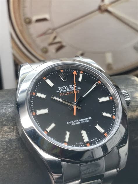 rolex oyster perpetual milgauss black dial|Rolex Milgauss 116400 white dial.